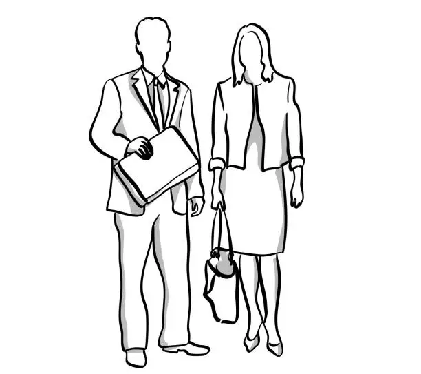 Vector illustration of Business Partners