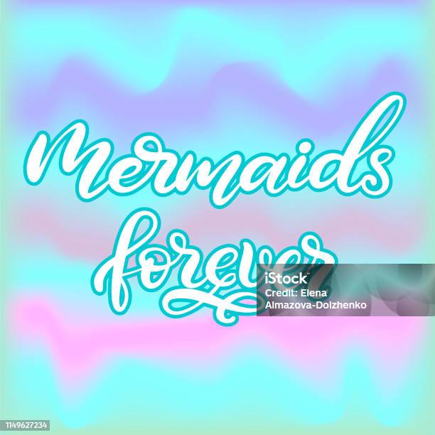 Marimar Lettering Vector Lettering Illustration With Mermaid Theme Stock Illustration ...
