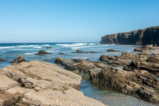 istock Stunning rock formations at the famous beach Playa de Las Catedrales 1149628587