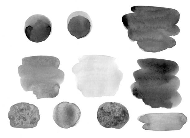 istock Hand drawn with brush watercolor illustration with abstract smears. 1149628855