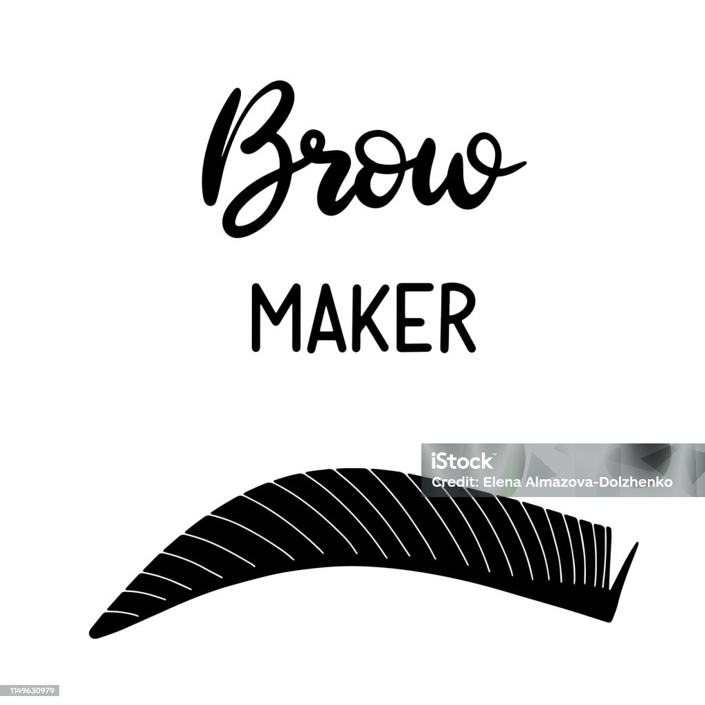 Brow Lettering Brows Lettering Vector Illustration Stock Illustration - Download Image ...