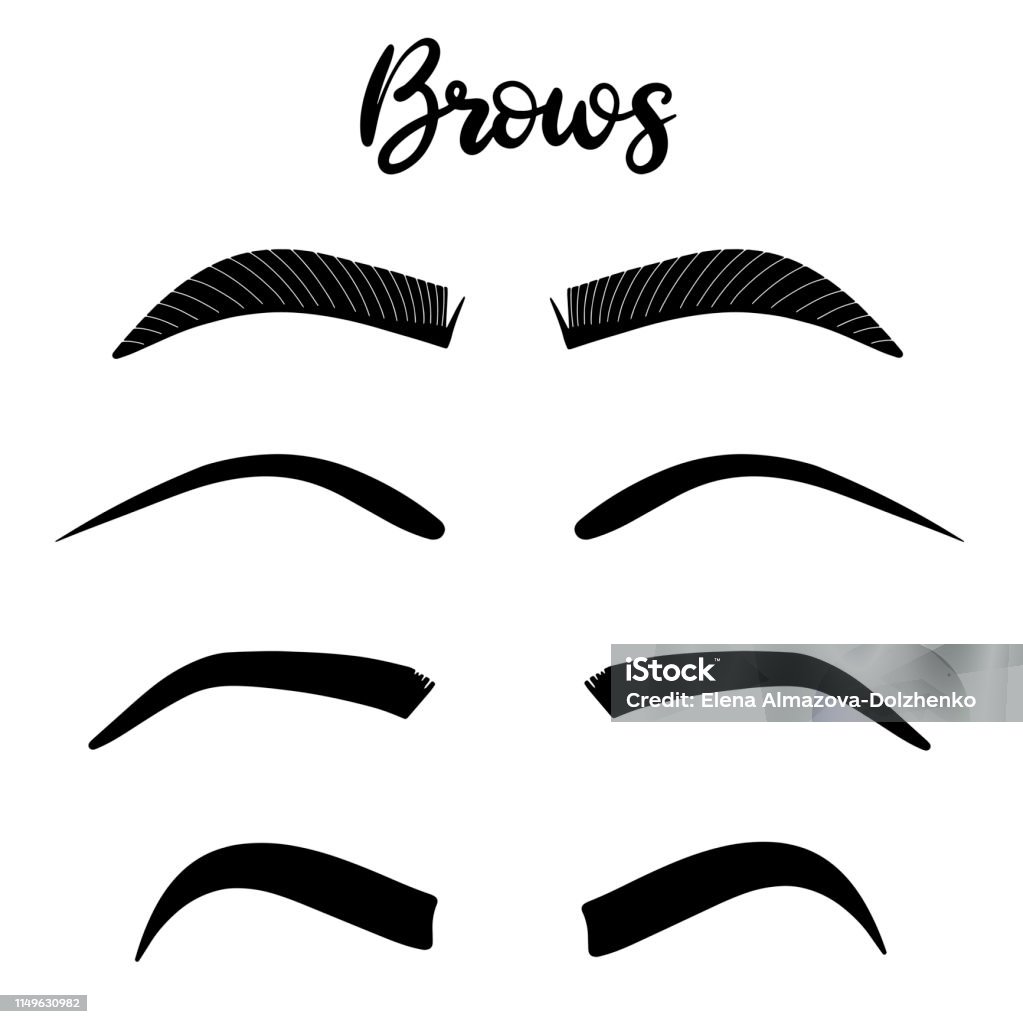 Brow Lettering Brows Lettering Vector Illustration Stock Illustration - Download Image ...