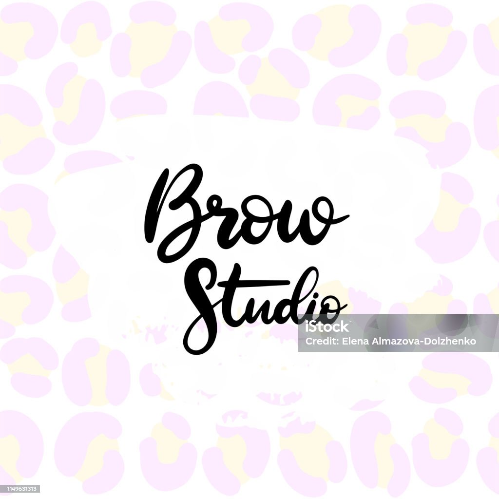 Brow Lettering Brows Lettering Vector Illustration Stock Illustration - Download Image ...
