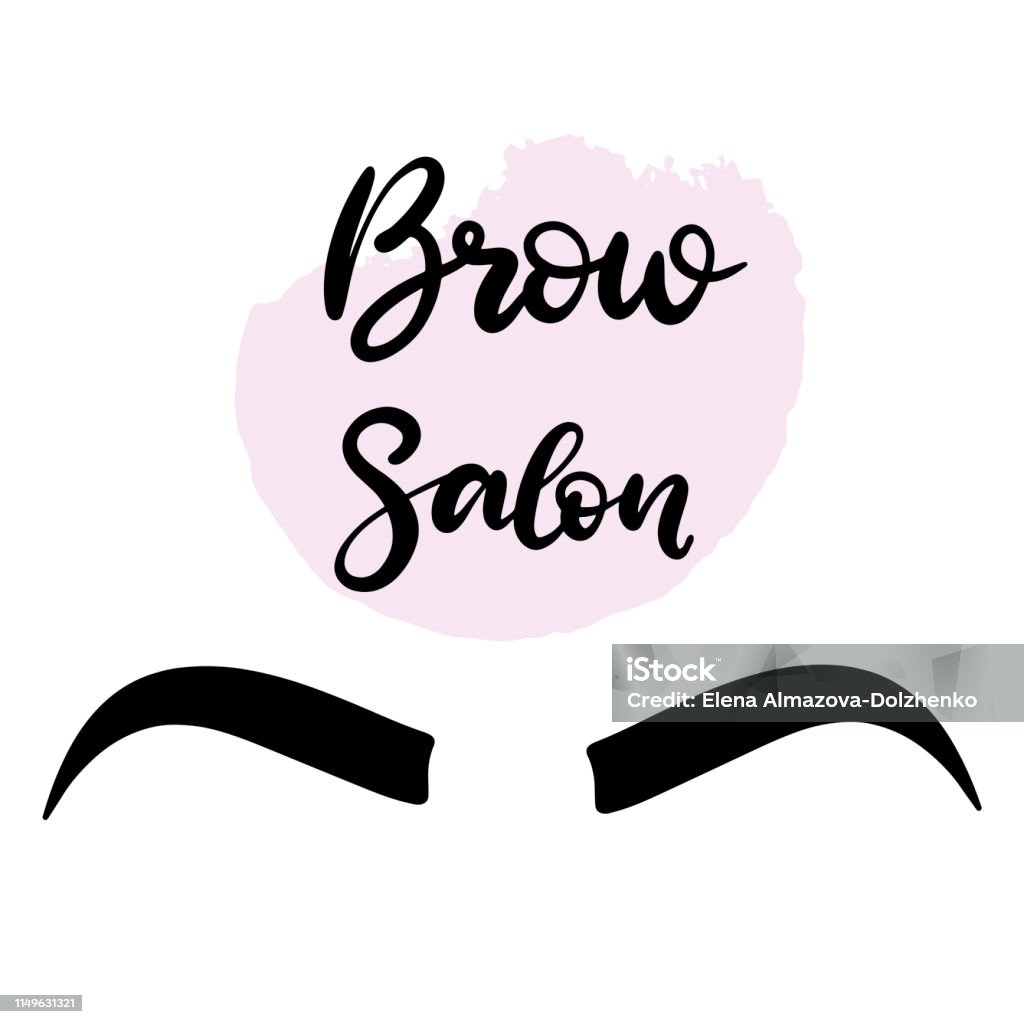 Brow Lettering Brows Lettering Vector Illustration Stock Illustration - Download Image ...