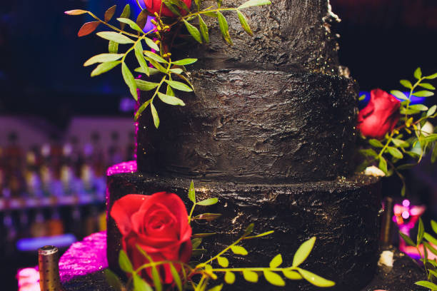 istock Chocolate cake with black glaze. Picture for a menu or a confectionery catalog. 1149637338