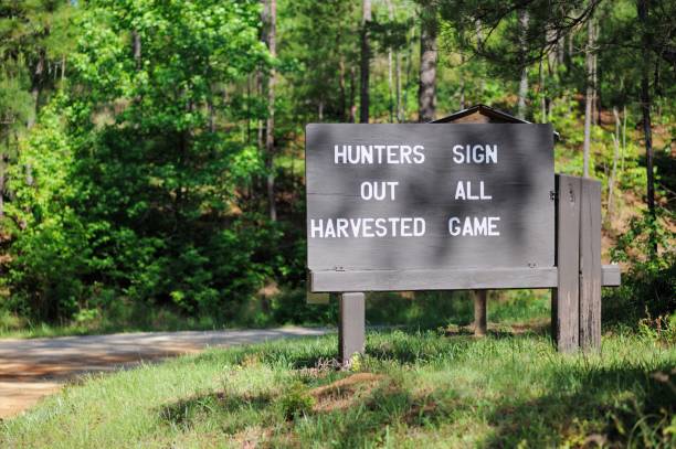 istock Hunters sign out all harvested game sign 1149647154