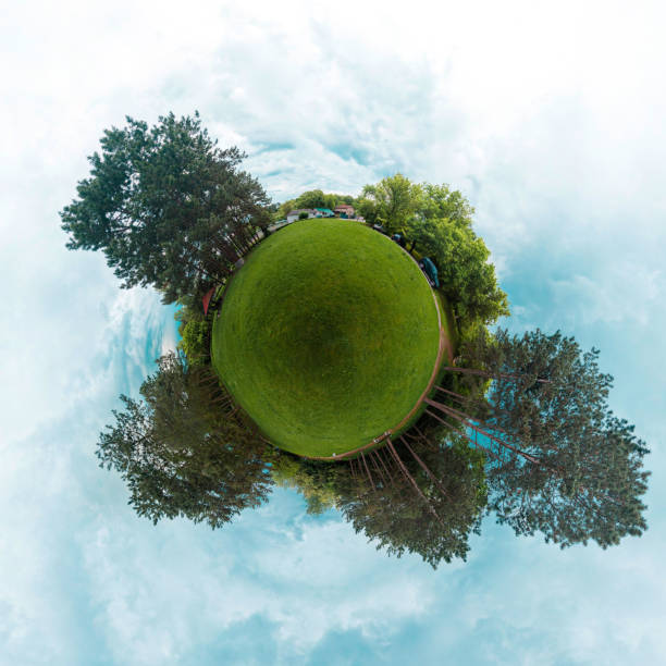 istock Little planet projection of public park 1149651576