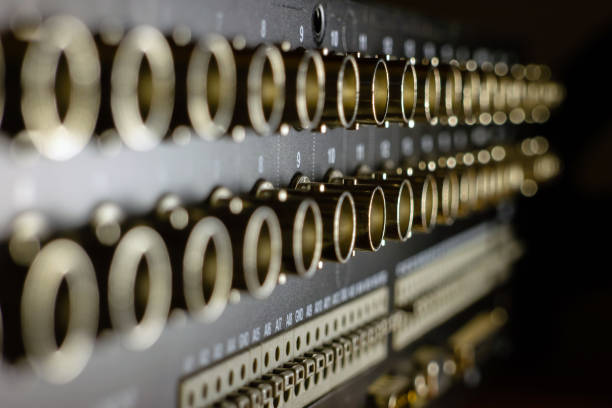Modern CCTV systems. BNC connectors for connecting video cameras