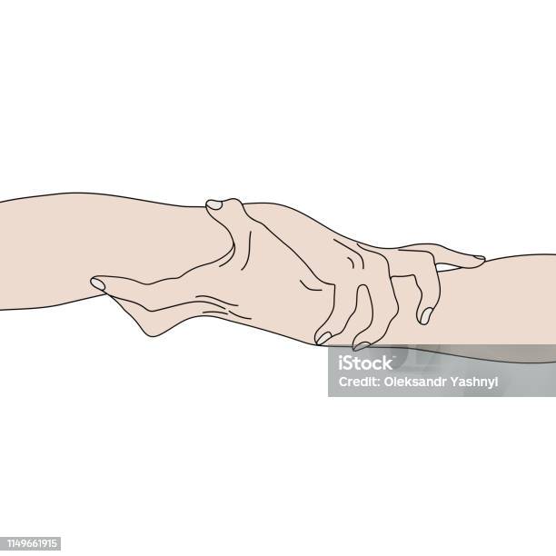 Holding Hands Isolated On White Background Team Partner Alliance Concept Relationship Icon Vector Illustration For Your Design Stock Illustration - Download Image Now