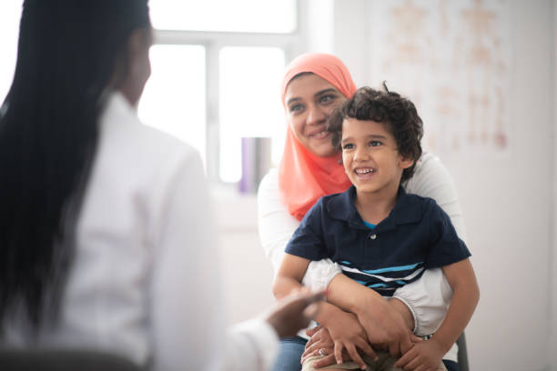 istock Mother And Son At Hospital 1149662142