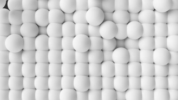 istock Abstract background white spheres with dynamic 3d spheres. 3d illustration, 3d rendering. 1149662213