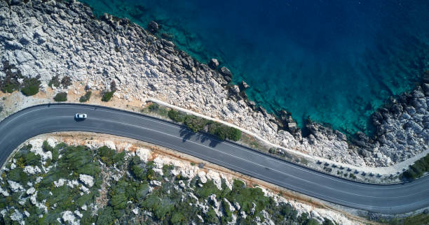 istock Aerial view Nature Road 1149663090
