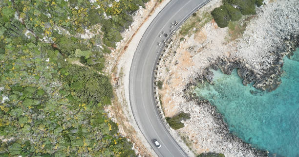 istock Aerial view Nature Road 1149663098