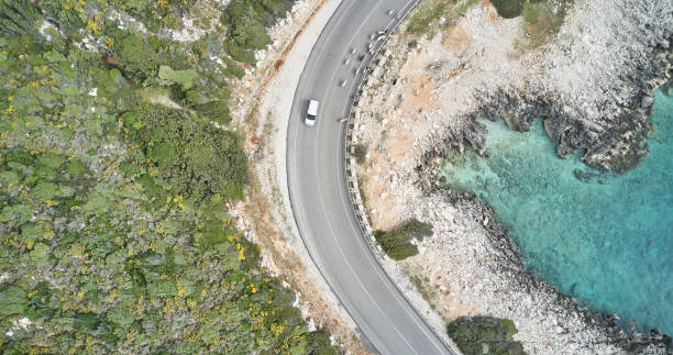 istock Aerial view Nature Road 1149663184