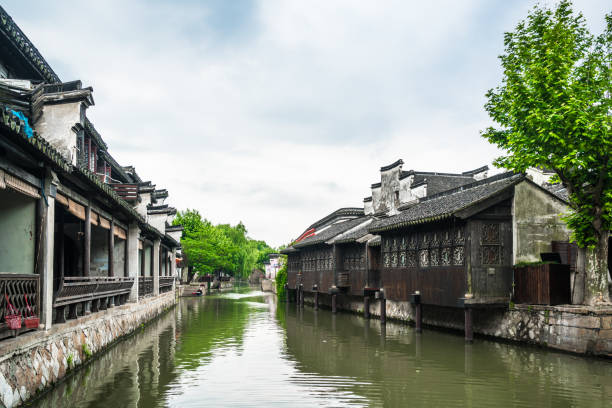 istock Ancient folk houses along river, Nanxun ancient town, China 1149663277