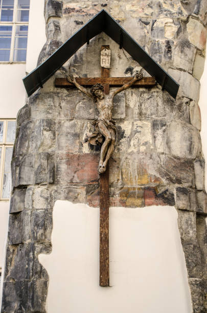 istock Crucifix outside of church 1149663321