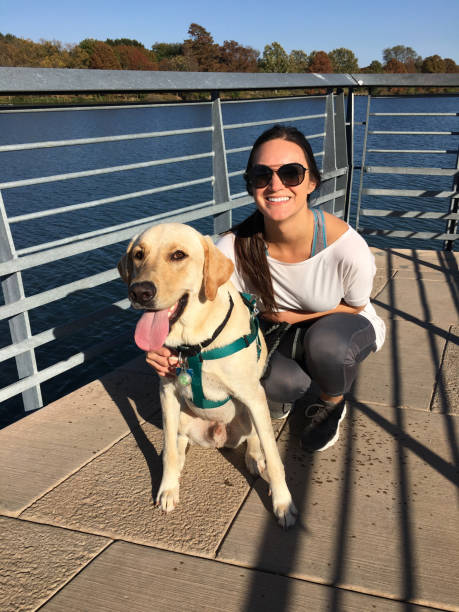 Young woman with her dog