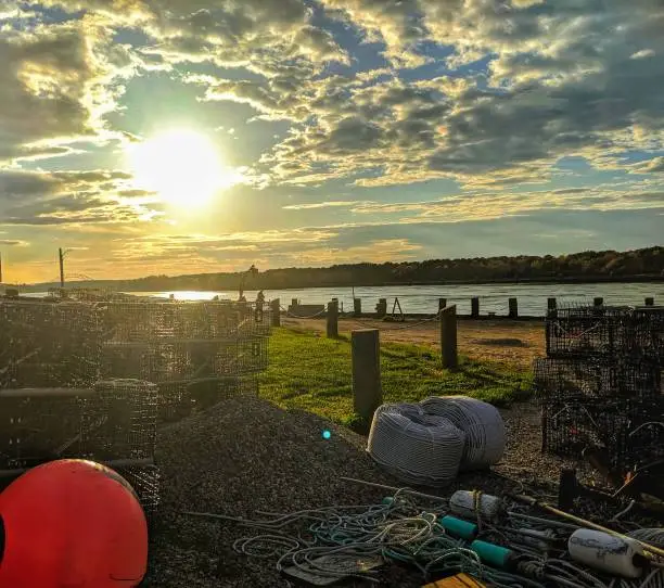 Photo of Cape Cod canal at sunset