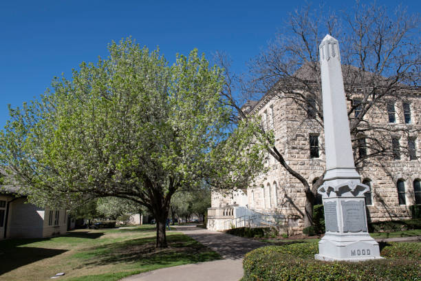 Georgetown, USA - March 13, 2019. Campus view of Southwestern University in early Spring. Southwestern University is a private liberal arts university located in Georgetown, Texas. Founded in 1840, it is the oldest education institute in the state of Texas.