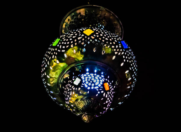Close up of colorful light