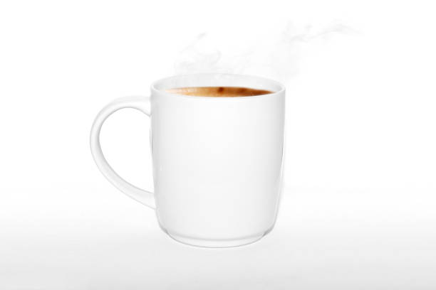 istock Cup of coffee over white background 1149687529