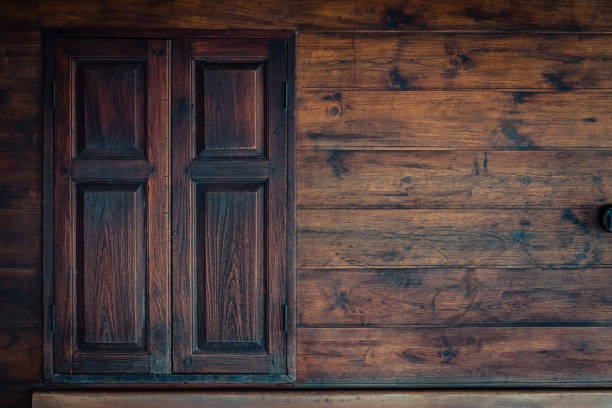 istock Old grunge wood simple window. wooden surface. 1149697151