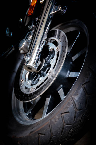 istock Shiny chrome details of cruiser motorcycle 1149697186
