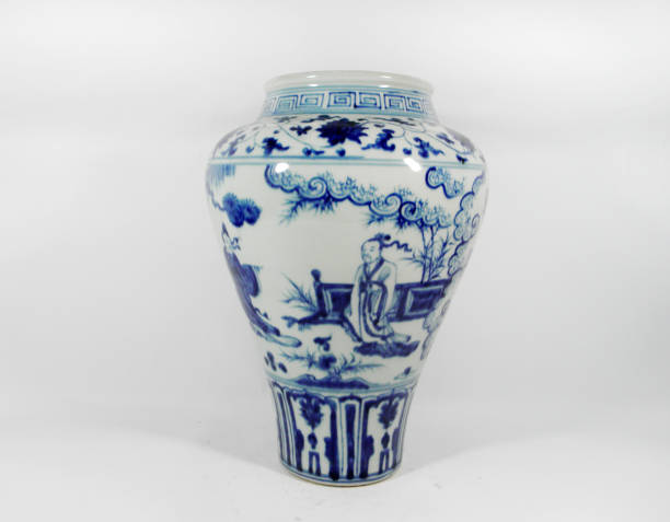 istock Chinese vase handcraft isolated on white background high quality 1149697517