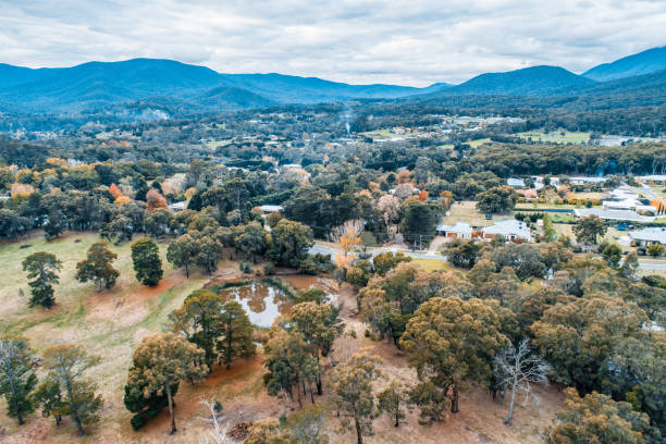 istock Rural Australia in fall - aerial view 1149699745