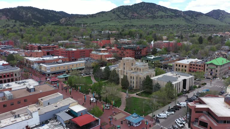 Aerial view of Boulder downtown, Colorado