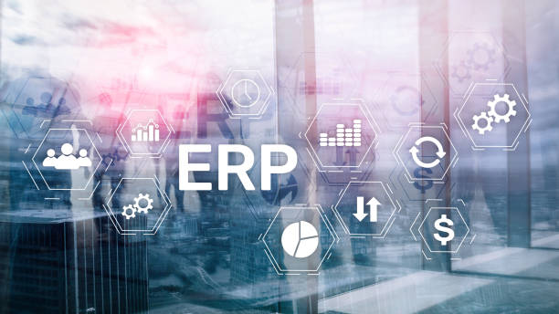 istock ERP system, Enterprise resource planning on blurred background. Business automation and innovation concept. 1149705644