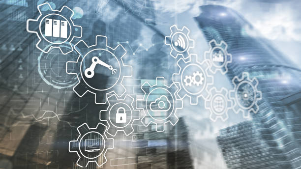 istock Technology innovation and process automation. Smart industry 4.0. 1149705756