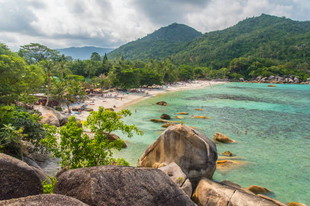 istock Silver beach or Crystal bay beach view at Koh Samui Island Thailand 1149705952