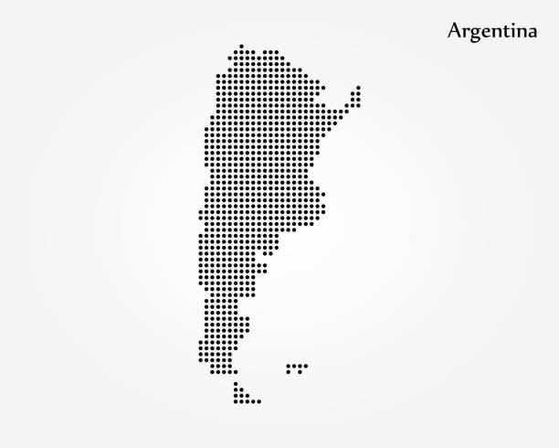 arjantin haritası - argentina stock illustrations