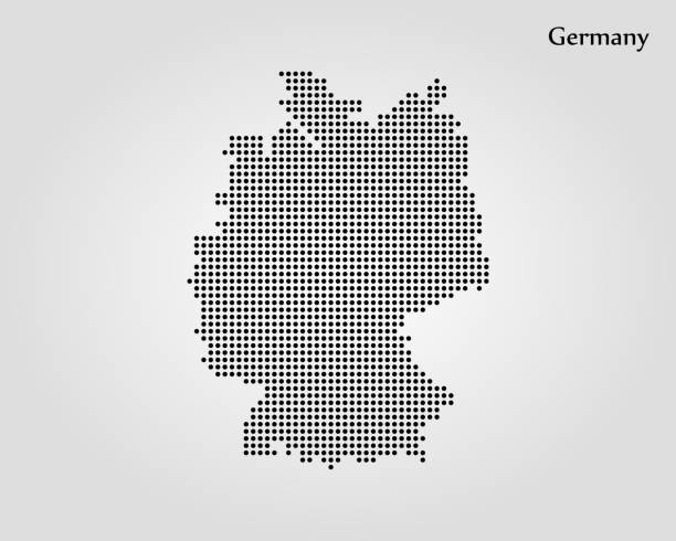 карта германии - germany stock illustrations