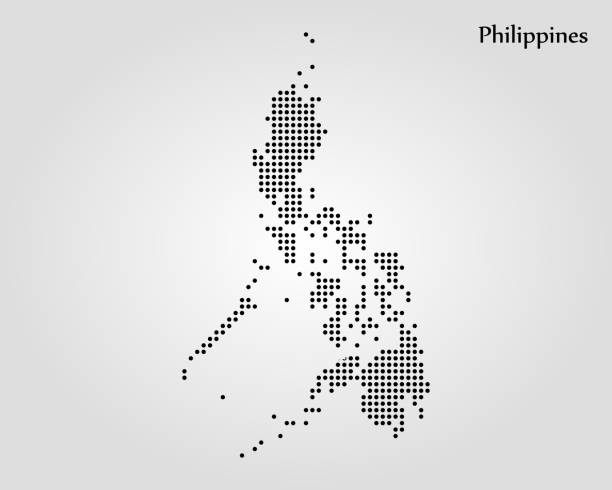 illustrazioni stock, clip art, cartoni animati e icone di tendenza di mappa delle filippine - philippines map