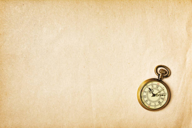 istock Vintage composition with bronze pocket watch 1149717765