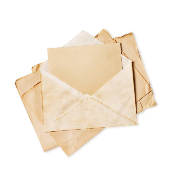 istock Mock up of empty old vintage yellowed paper sheets 1149717844