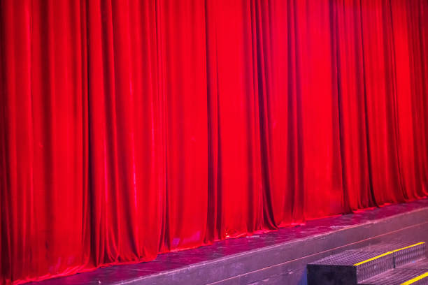 istock Large red velvet curtains 1149718038