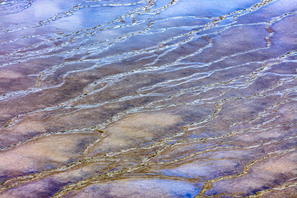 Yellowstone National Park in Wyoming Grand Prismatic Spring in Yellowstone National Park sulphur landscape fumarole heat stock pictures, royalty-free photos & images