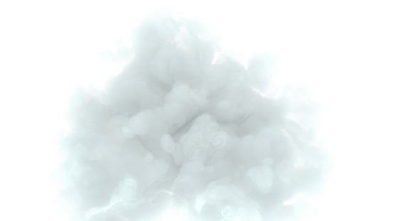 White and grey cloud om white background 3d render