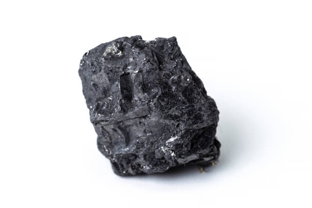 istock Natural wood charcoal Isolated on white 1149723524