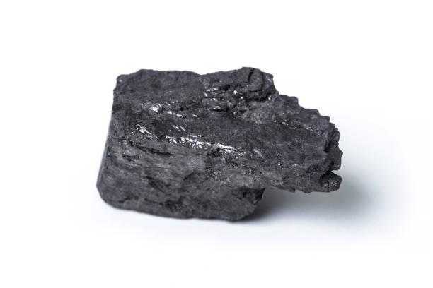 istock Natural wood charcoal Isolated on white 1149723999