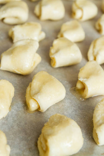 istock Cottage cheese cookies are on a baking sheet before cooking in the oven 1149724551