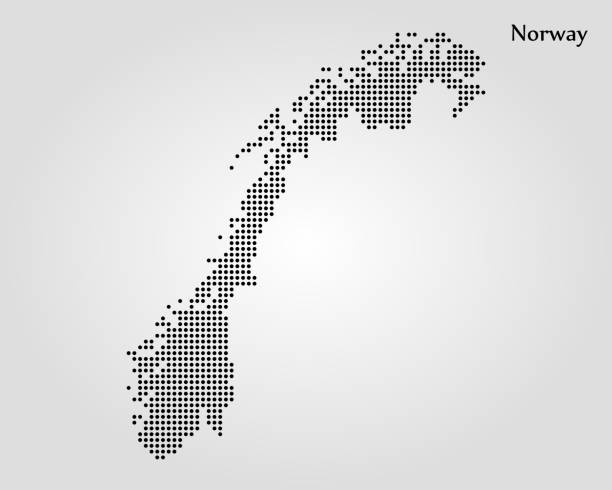 Map of Norway Map of Norway. Vector illustration. World map norway continent stock illustrations