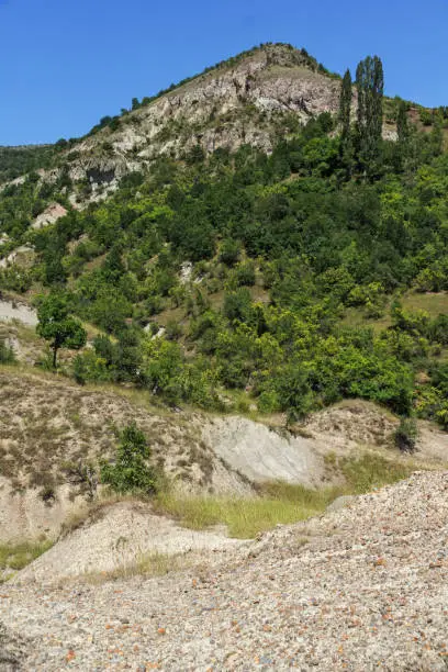 Amazing summer landscape of Rock formation The Stone Dolls of Kuklica near town of Kratovo, Republic of North Macedonia