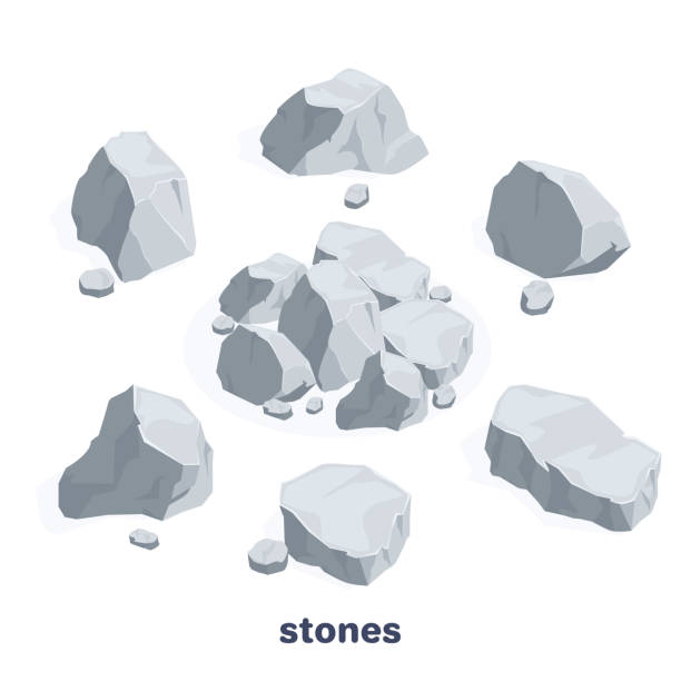 ilustrações de stock, clip art, desenhos animados e ícones de stones - rock vector stack heap