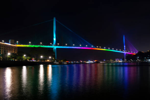 istock Bai Chay bridge night lights shimmering two peninsula connected Hon Gai 1149728908