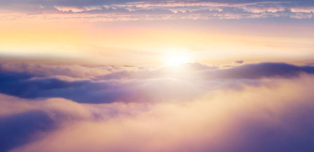istock Beautiful sunrise cloudy sky from aerial view 1149732460