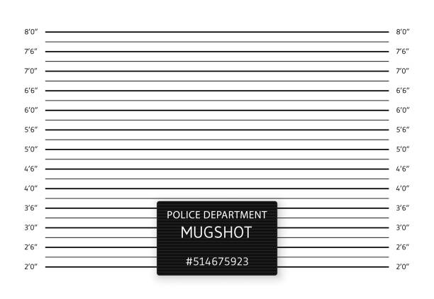 spis policji lub mugshot tle. ilustracja wektorowa - lineup stock illustrations